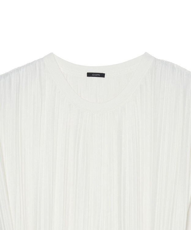 JOSEPH 【洗える】プリーテッドジャージー　ノースリーブドレス Ivory
