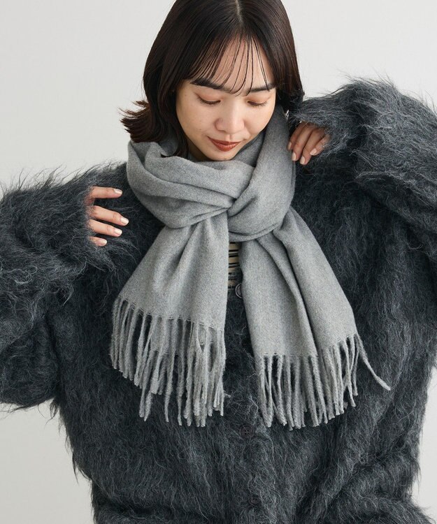 Green Parks カシミアライクストール Gray