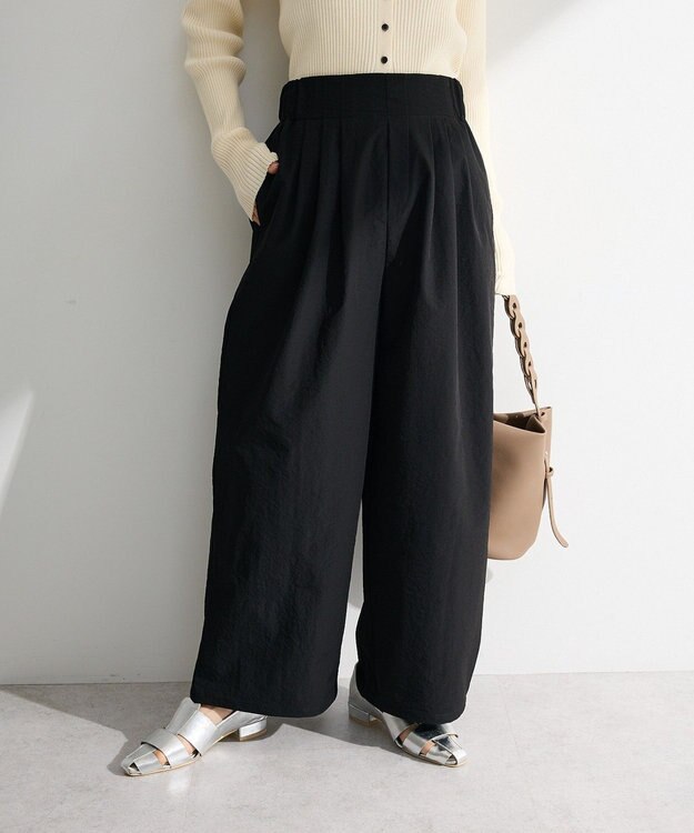 Green Parks ツータックイージーパンツ Black