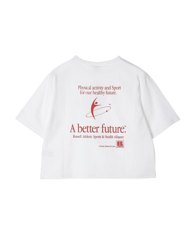 Green Parks ■別注ＲＵＳＳＥＬＬ　ＡＴＨＬＥＴＩＣ　ショート丈ｐｔＴ Off White