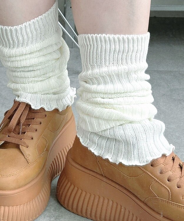 WEGO エアリーメローレッグカバー オフホワイト