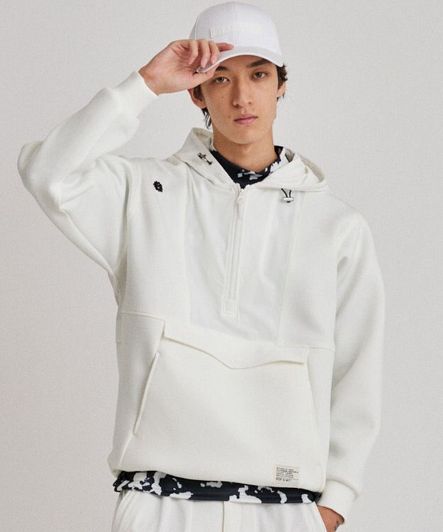 PW CIRCULUS 【MEN】NEW ダンボール デタッチャブルフーディー ホワイト系