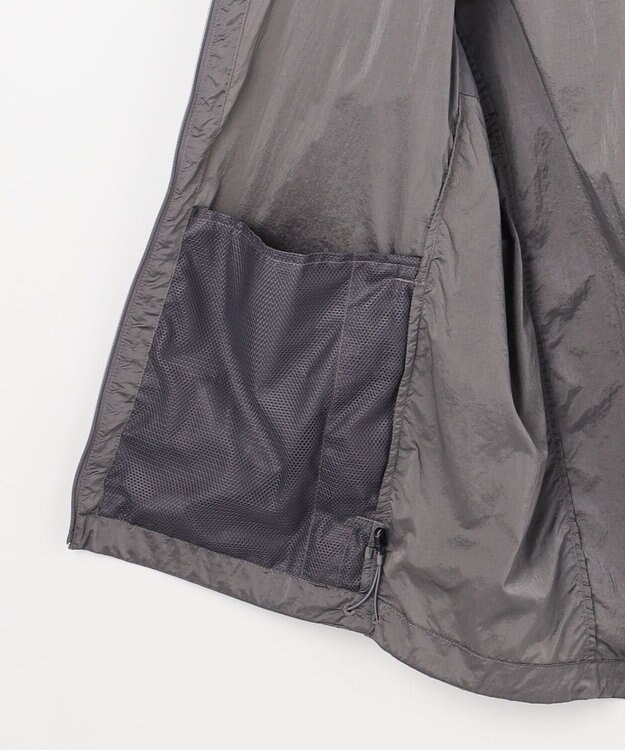 JOSEPH ABBOUD MOUNTAIN 【軽量/ECO撥水/ポケッタブル】ヴィンテージナイロンシャンブレーパーカー ライトグレー系