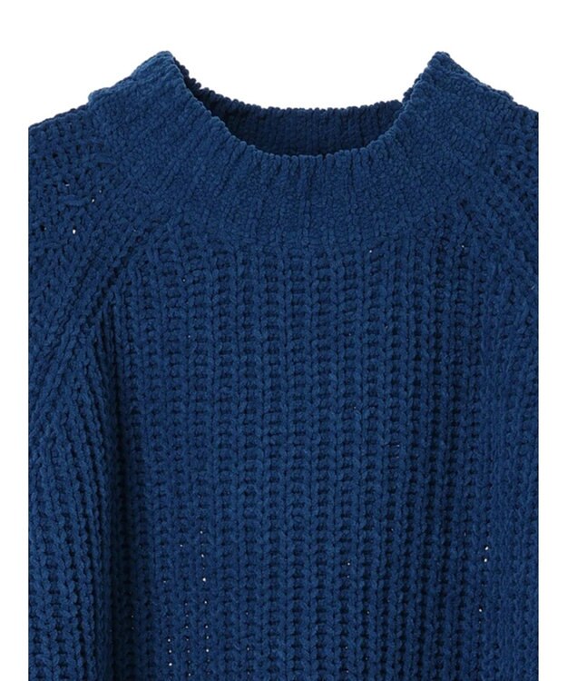 earth music&ecology マットモール片畦チュニック Dark Blue