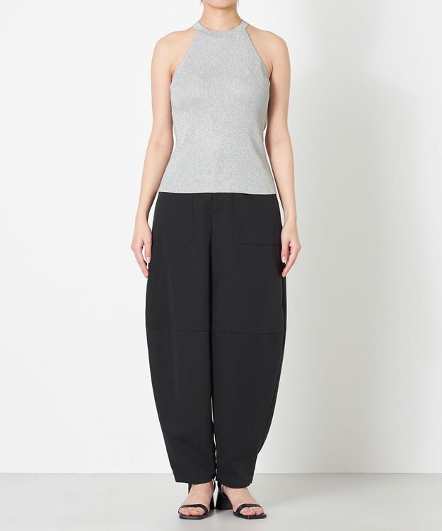 NAVE 【Nave・洗える】ラメニット タンクトップ シルバー系