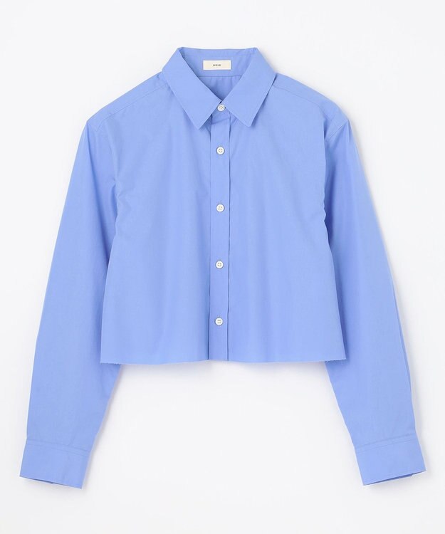 NAVE 【Nave　洗える】クロップド シャツ ブルー系