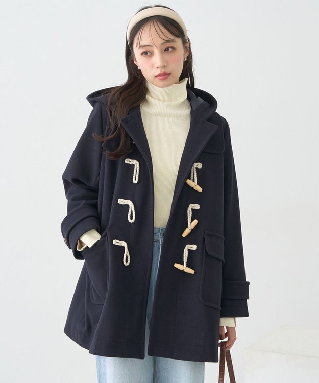 earth music&ecology ダッフルコート Navy