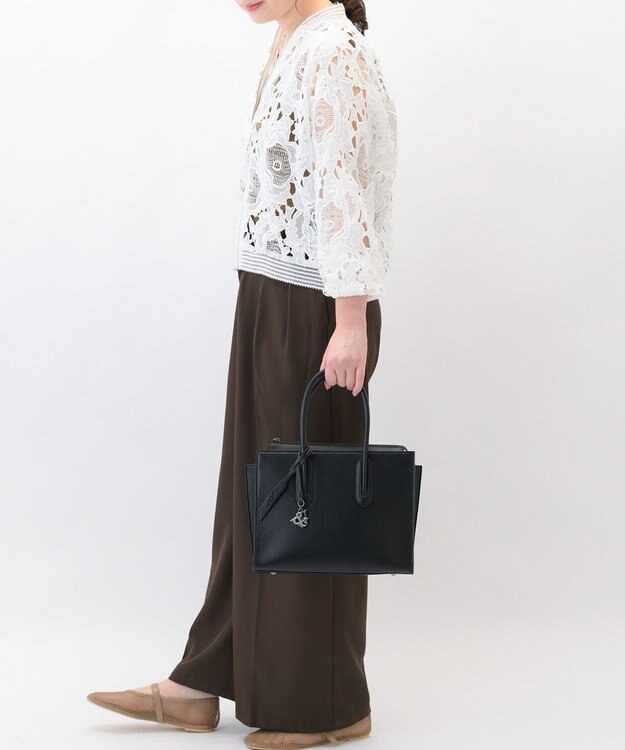 ACE BAGS & LUGGAGE W&.Day/Night スムーク ハンドバッグ B5サイズ 19191 ダブルアンドデイナイト ブラック