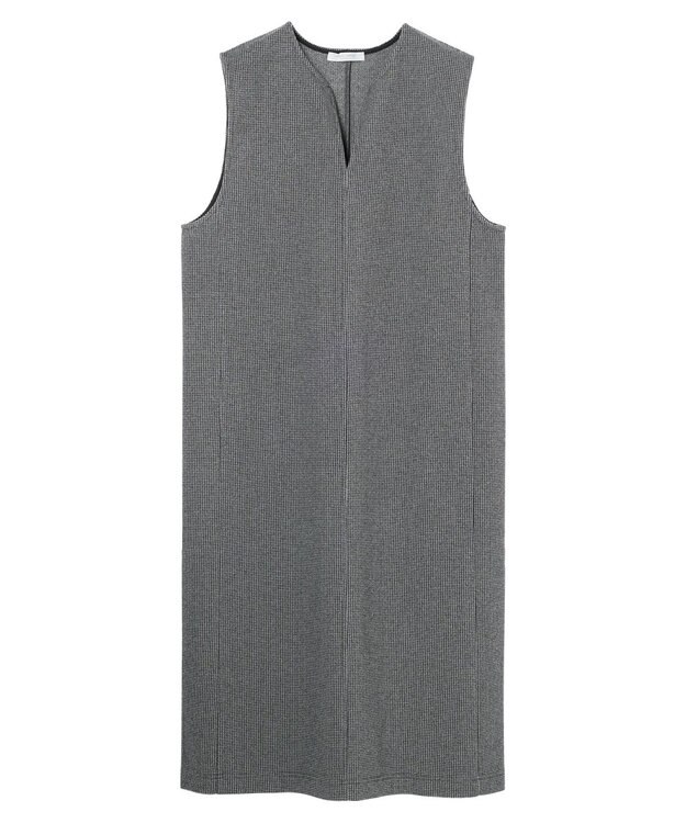 Green Parks 柄圧縮ポンチキーネックジャンスカ Black