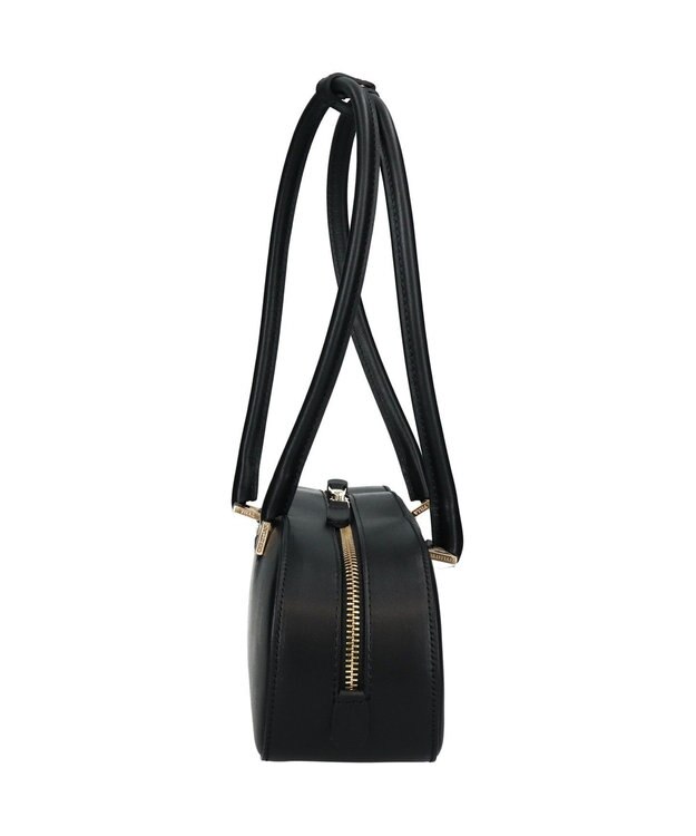 INTER-CHAUSSURES 【CHRISTIAN VILLA】レザーワイドスモールショルダーバッグ ブラック