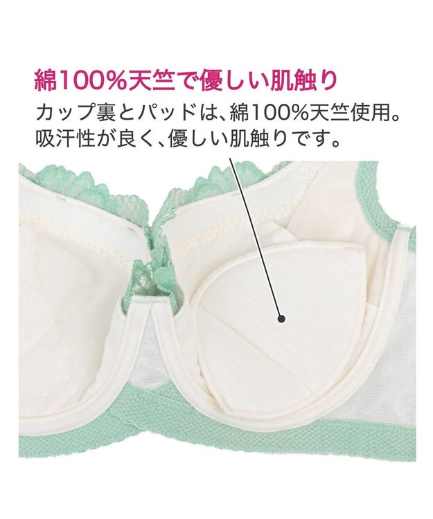 BRADELIS New York 【BRADELIS New York】サポートバックラインブラ24S1 グラマーバストをスッキリさせる補正ブラ ミント