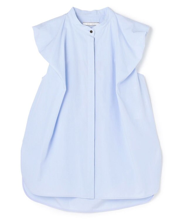 BEIGE， MALLOW / コットンタック バルーンスリーブブラウス Sax