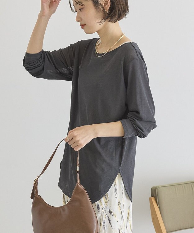 AMERICAN HOLIC ラウンドカットシアープルオーバー Charcoal Gray