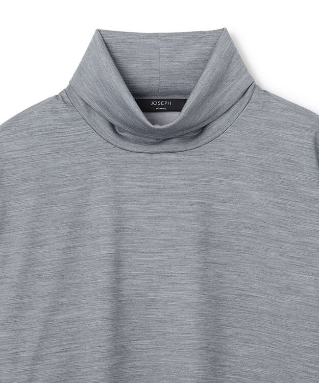 JOSEPH HOMME ウールジャージーウォッシャブル　タートルネック ライトグレー系