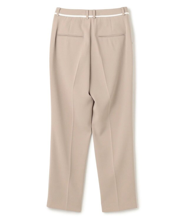 BEIGE， 【洗える】CINDY / クロップドパンツ Taupe × White