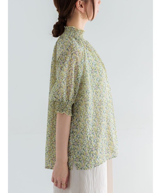 Te chichi パターンアソートシャーリングブラウス イエロー