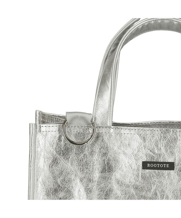 ROOTOTE 1032【木繊維軽量素材】EU.スクエア.メタリック-A 01：シルバー