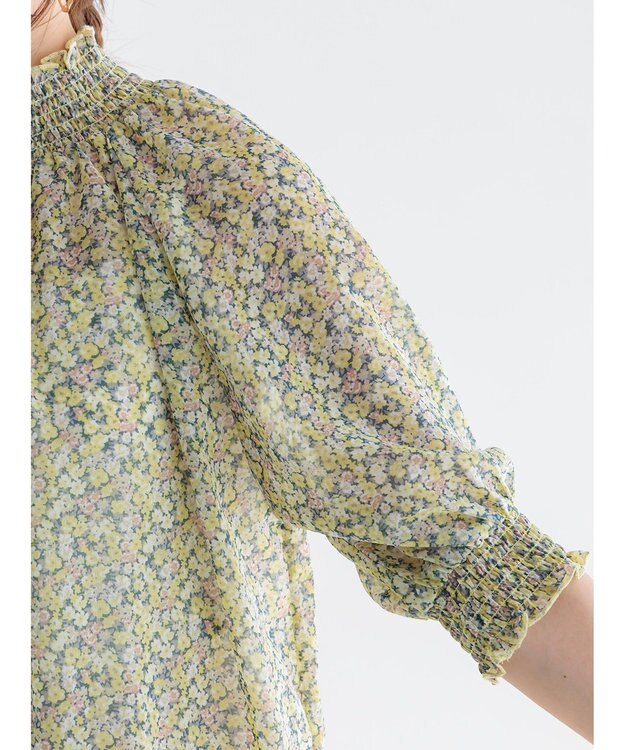 Te chichi パターンアソートシャーリングブラウス イエロー