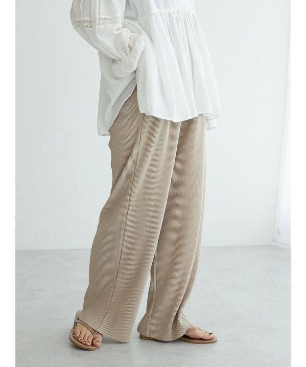 CRAFT STANDARD BOUTIQUE カットプリーツパンツ Beige