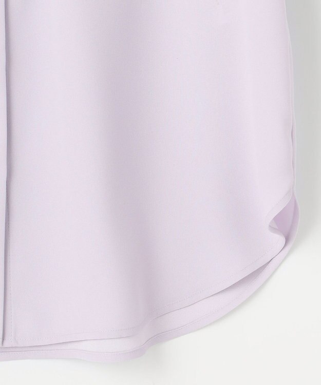 23区 S 【洗える】バックサテンアムンゼン パール釦 ブラウス ライラック系