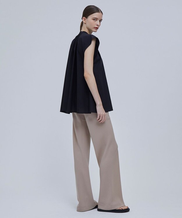 BEIGE， LUCILLE / バンドカラーブラウス Black