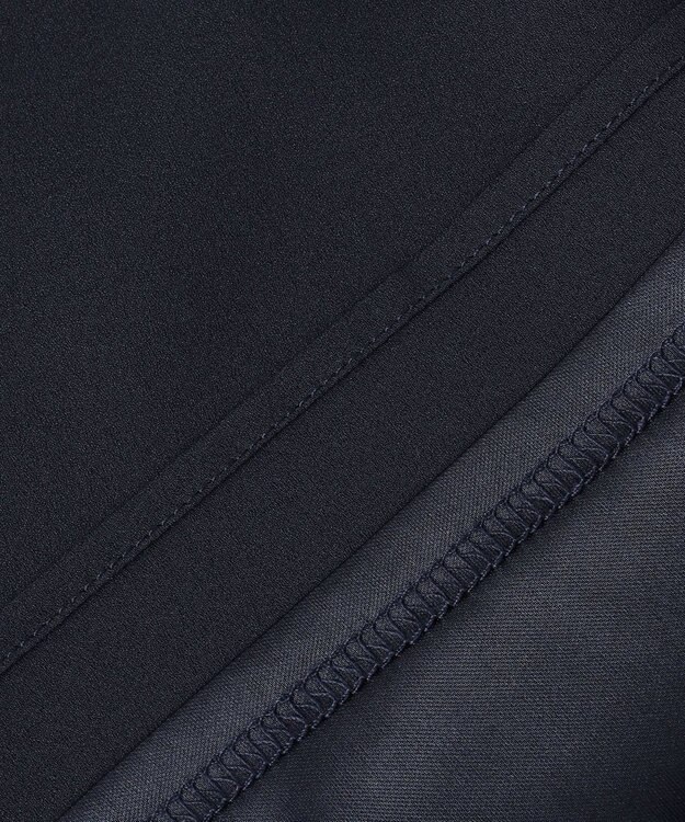 ANY L プリーツブラウス ネイビー