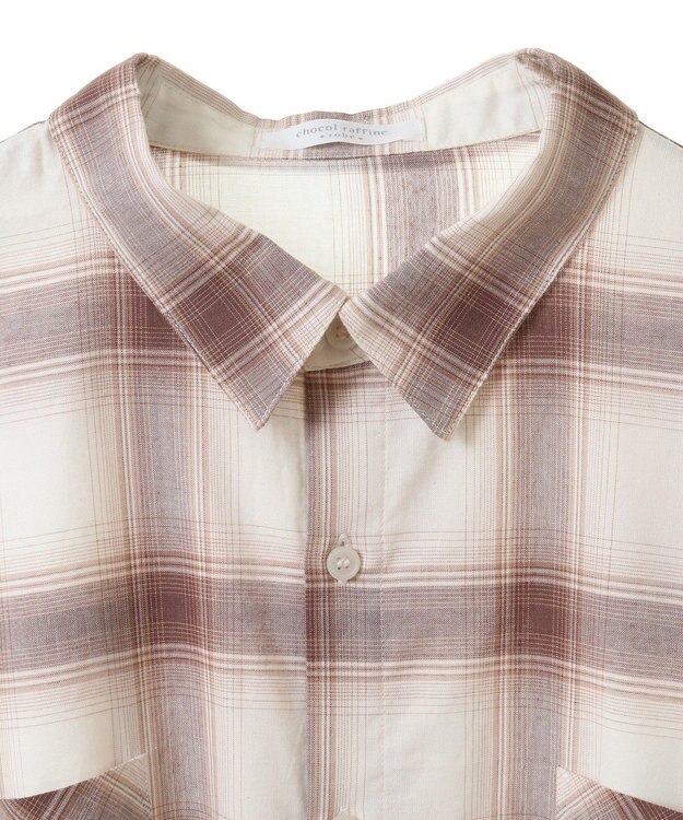 Green Parks アソートレギュラーカラーシャツ Check Brown