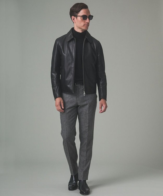 GOTAIRIKU 3ピースセットアップ対応【あたたかい】RENEWOOL ウールパンツ ブラック系4