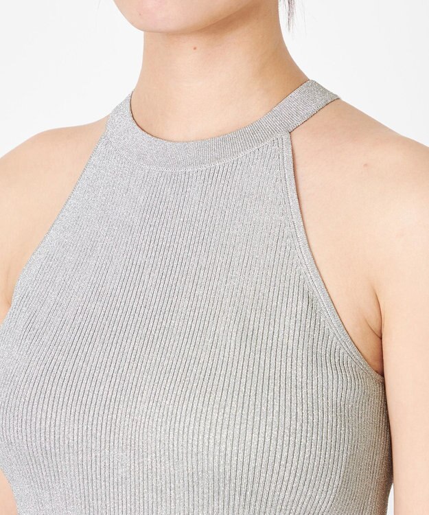 NAVE 【Nave・洗える】ラメニット タンクトップ シルバー系