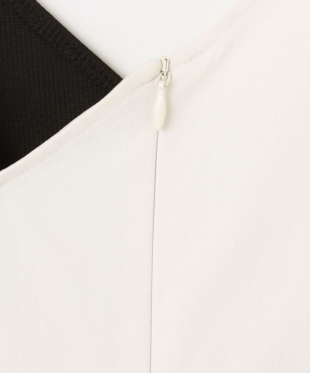 #Newans モダンバイカラーワンピース オフ×ブラック