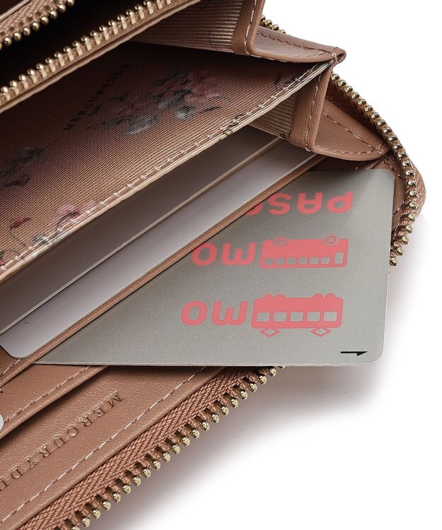 style code 【MERCURYDUO/マーキュリーデュオ】スタッズキルティング　ラウンド長財布 ピンク