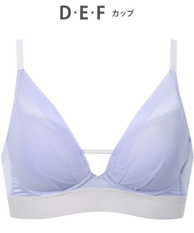 WACOAL ノンワイヤーブラ 【重力ケアブラ】 バストを重力から守る まる胸をキープ サイドのラインすっきり Gカップまで対応 大きいサイズ レディース BXB114 /ワコール パープル