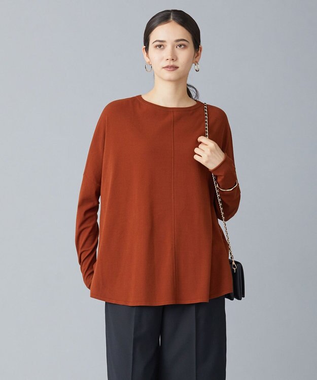 ICB 【洗える・WEB限定カラーあり】 ヴィスコースワイド プルオーバー テラコッタ系