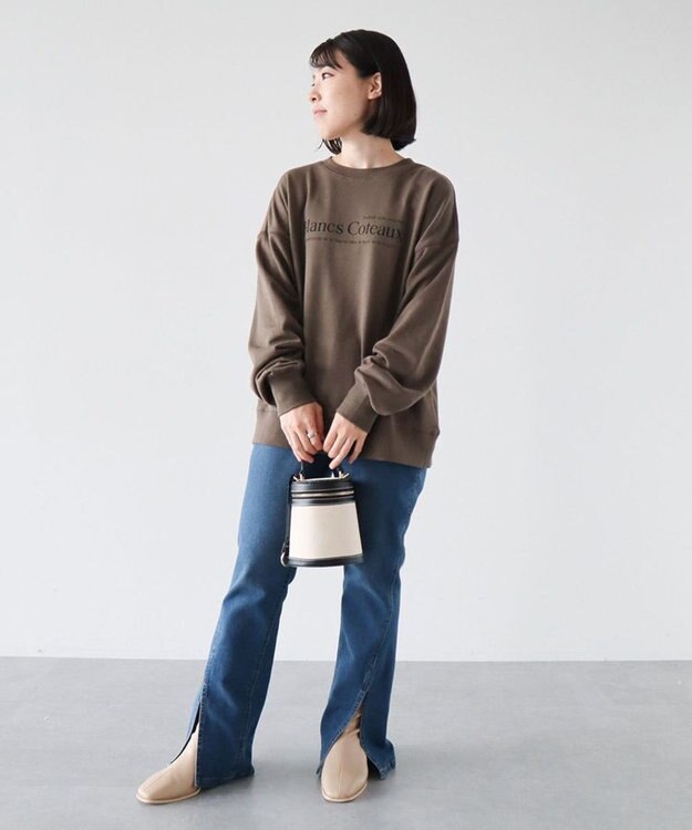 Green Parks アソートロゴミニ裏毛プルオーバー Khaki