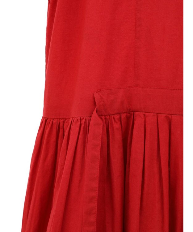 CRAFT STANDARD BOUTIQUE インド綿フレンチスリーブワンピース Red