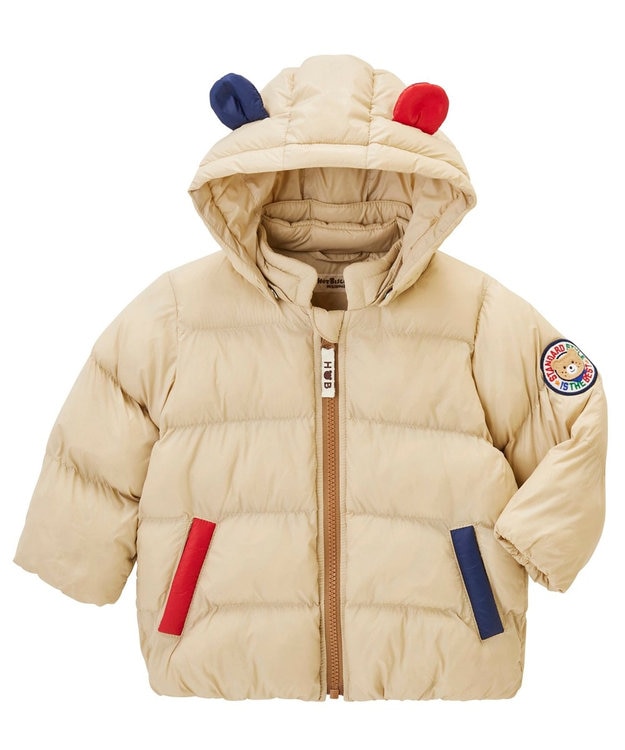 MIKI HOUSE HOT BISCUITS 【80-120cm】 シンクラウド 中綿ジャンパー ベージュ