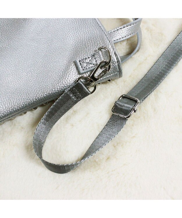 ROOTOTE 0661【直営店限定:ミニショルダー】ベビールー.シルバースタッヅ-A 02：シルバー