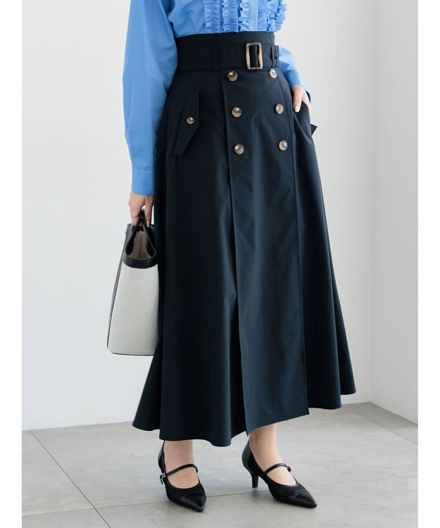 Te chichi トレンチフレアスカート ネイビー