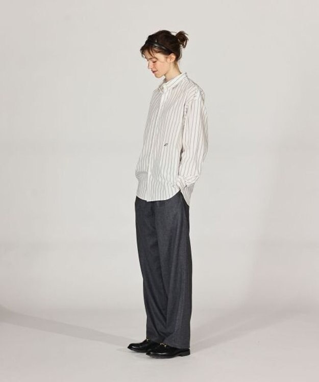 LENO REGULAR COLLAR SHIRTS 《UNISEX》 レギュラーカラーシャツ WHITE