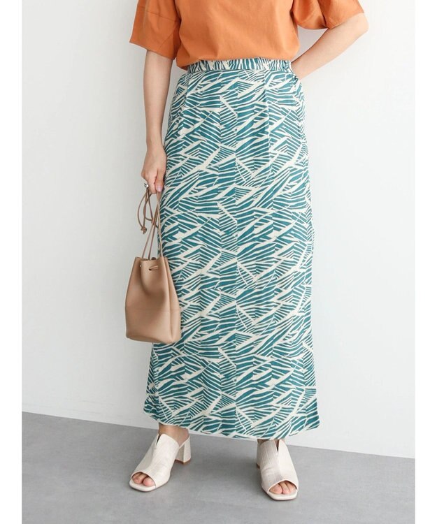 Green Parks ＫＢＦ　アフリカ柄スカート Blue Green