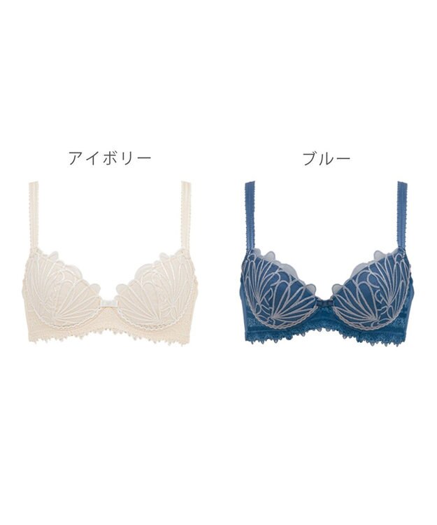 BRADELIS New York 【BRADELIS New York / 育乳補整ブラ・STEP2 寄せる】ローズステップ2ブラ24S1 脇高設計でスッキリ補正 アイボリー
