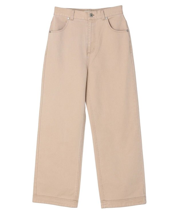 earth music&ecology コットンツイルバギーパンツ Beige