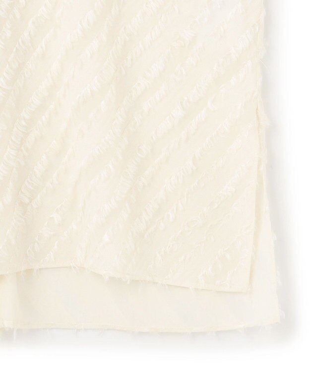 BEIGE， 【洗える】BANKSIA / ニットコンビカットジャカードブラウス Meringue