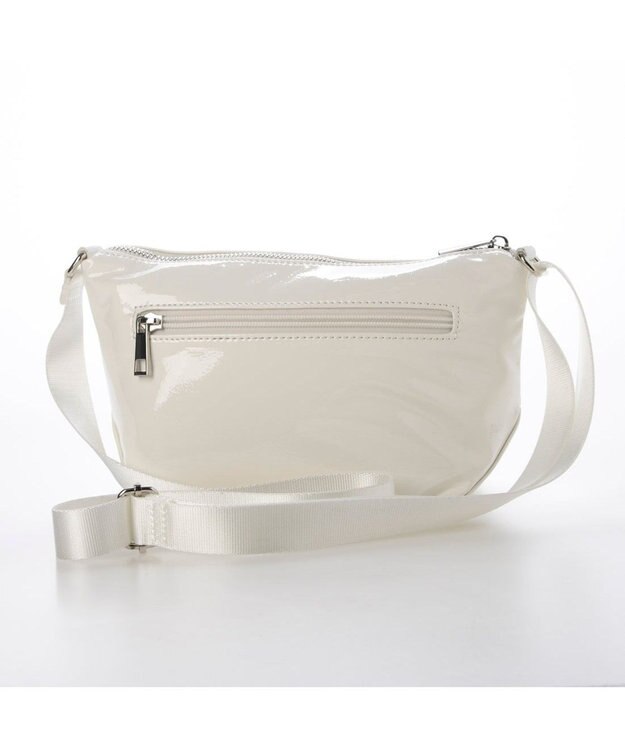 UNBILLION カシュカシュ cachecache / ソフトエナメル舟型ショルダー ホワイト