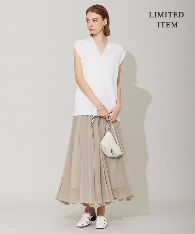 ICB 【WEB限定・洗える】SheerGloss スカート トープ系