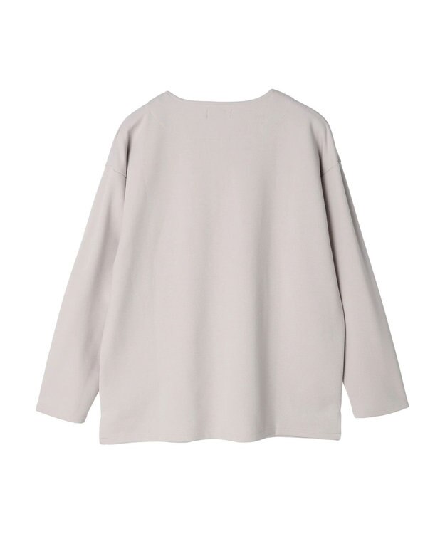 CRAFT STANDARD BOUTIQUE 強撚ポンチラウンドヘムカーディガン Light Gray