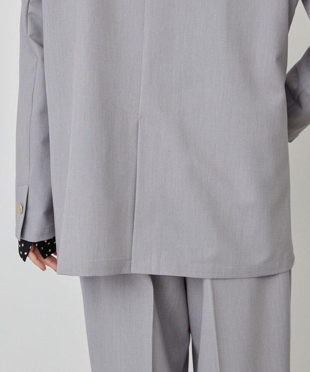 AMERICAN HOLIC 【イージーケア】ノーカラージャケット Gray Mixture