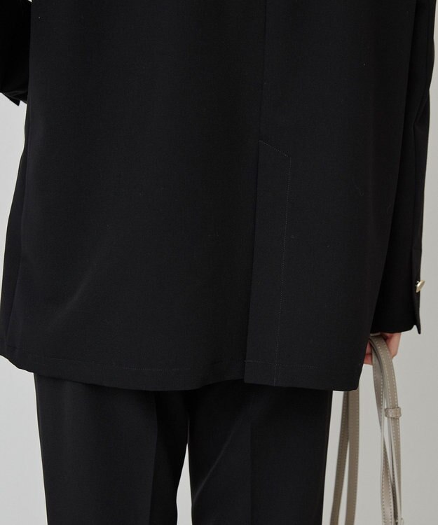 AMERICAN HOLIC 【イージーケア】ノーカラージャケット Black