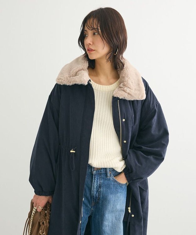 Green Parks ・ＥＬＥＮＣＡＲＥ　ＤＵＥ　中綿モッズコート Navy