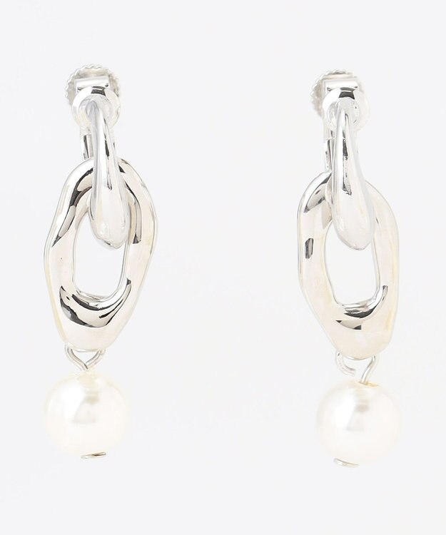 ANY 【WEB限定】スイングパールイヤリング シルバー